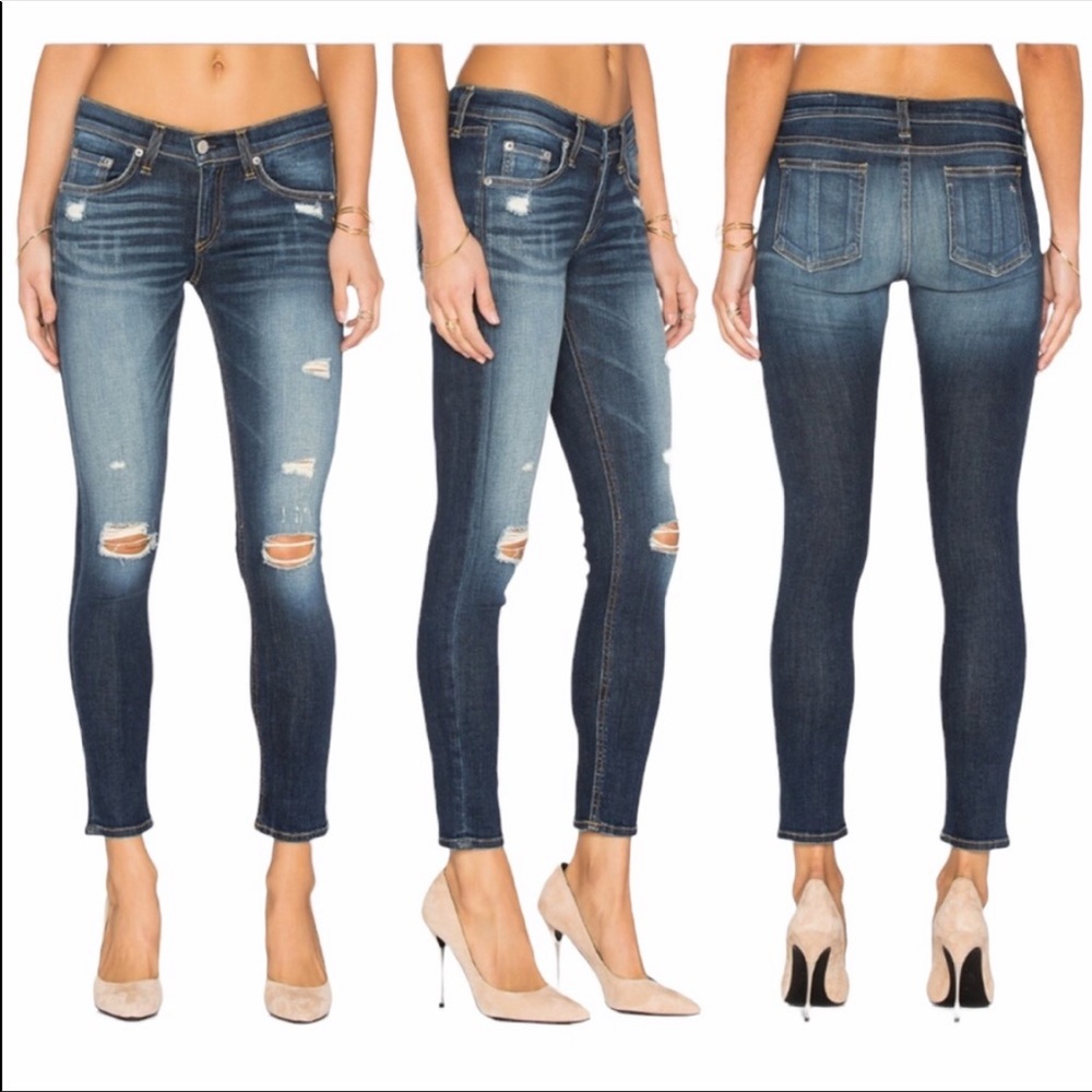 rag & bone Distressed Capri Jeans